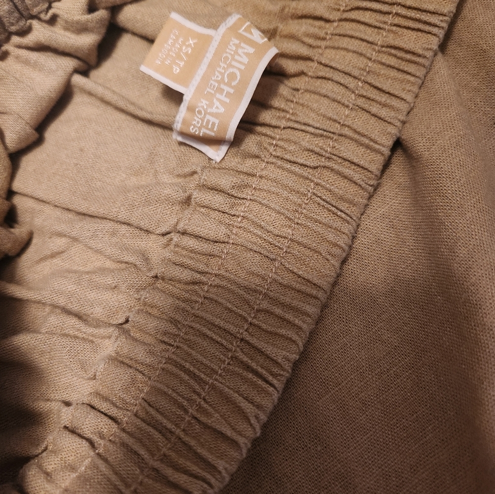 Michael Kors XS Tan Linen Skirt - Picture 3 of 5